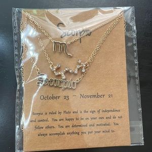 Scorpio 3 tiered necklace